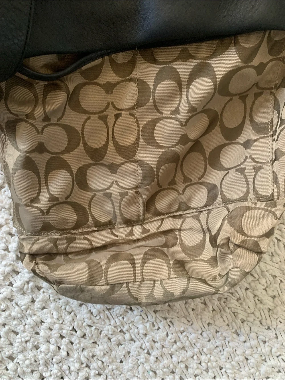 Coach Black Leather Hobo Shoulder Bag